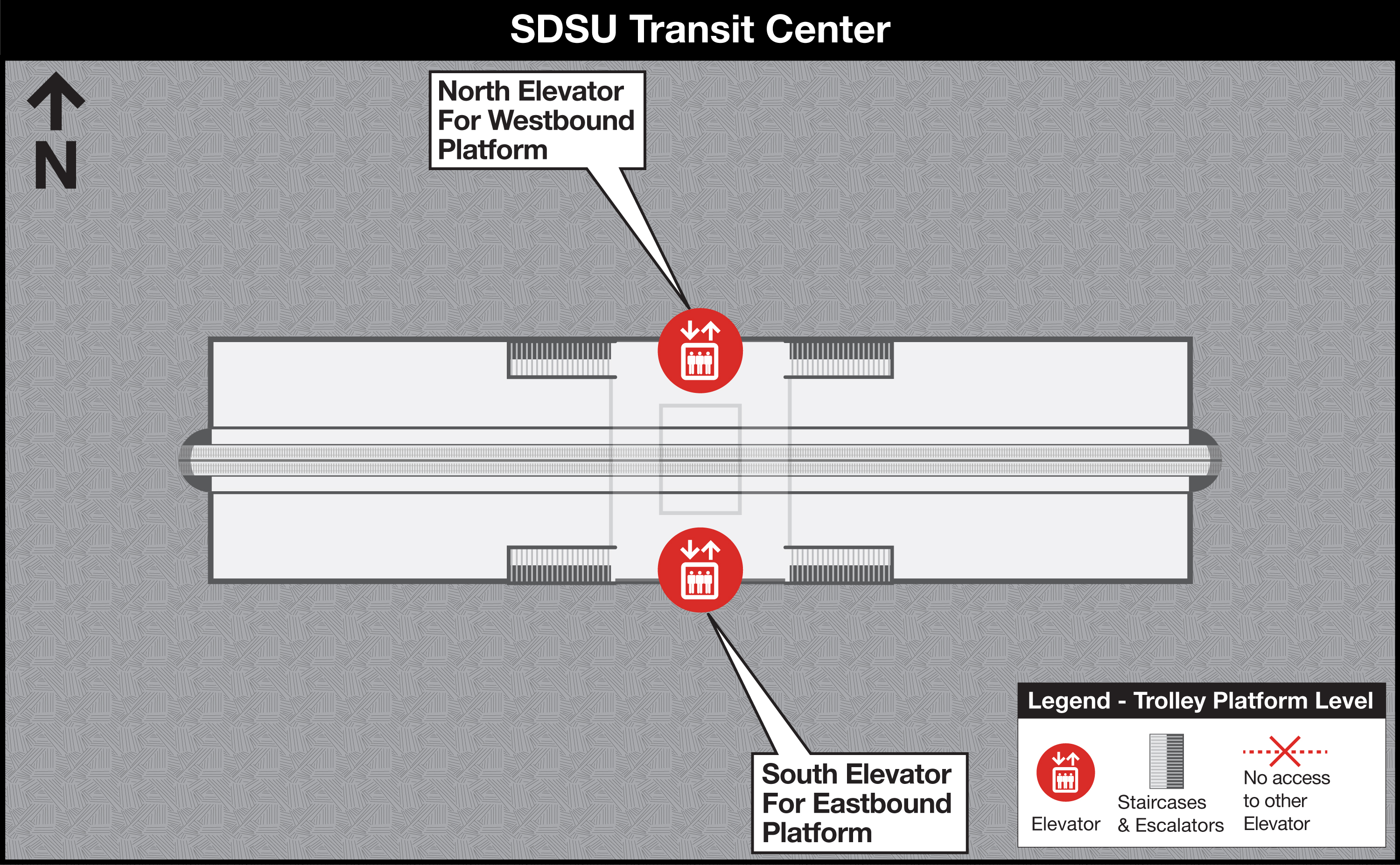 SDSU Transit Center Elevator Map - C